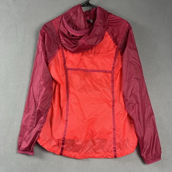 Kuhl Jacket Womens Medium Red Parajax Anorak Lightweight Full Zip Outdoor Hooded - Picture 6 of 9